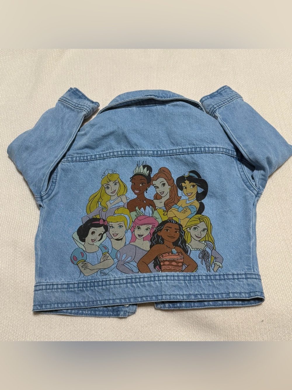 Disney Blue Kids Denim Jacket with Embroidered Graphic size 2T